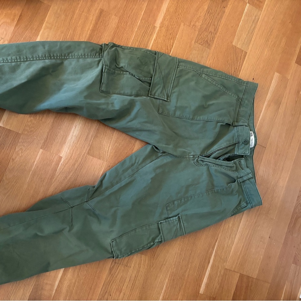 Zara Olive Cargo Pants for Men